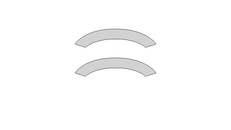 Jastrow illusie gebogen vormen