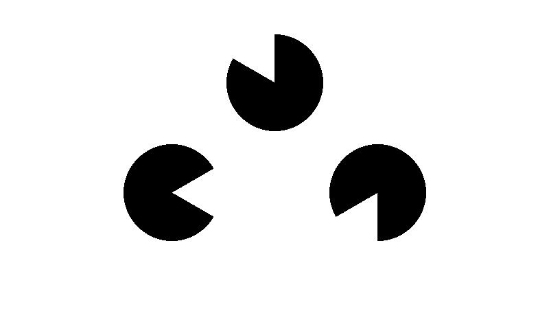 Kanizsa driehoek illusoire contour